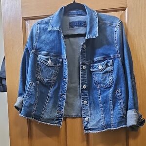 Maurices Plus Stretchy Denim Blue Women's Jacket